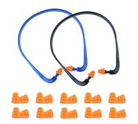 Juego de 2 protectores auditivos para protección auditiva para trabajo y deportes de tiro: cómodo de llevar, sin presión con reducción eficaz del ruido, incluye 10 pares de tapones de repuesto (14 x