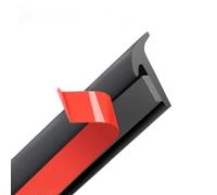 Juego de 2 protectores de borde de coche de 5 m para borde de coche, protección de goma tipo T para borde de coche, protector de borde de parachoques y faldones laterales