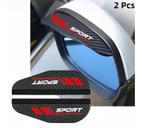 Juego de 2 protectores de lluvia para retrovisor engrosados, diseño deportivo , de fibra de carbono, protector de lluvia para coche
