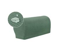 Juego de 2 protectores de reposabrazos de sofá color azul pavo real, protectores elásticos impermeables para reposabrazos de sofá, fundas antideslizantes, protectores duraderos para sofás y sillones