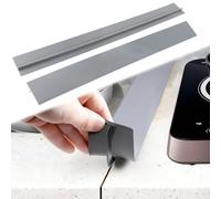 Juego de 2 protectores de silicona a prueba de fugas, para encimeras, encimeras de cocina y hornos, resistentes al calor, resistentes al agua, color gris