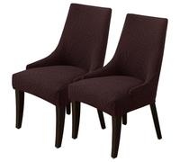 Juego de 2 Protectores Elásticos para Sillones Orejeros Modernos de 1 2 4 Y 6 Unidades Lavables para Cuatro Estaciones (Juego de 2 En Color Café Oscuro)