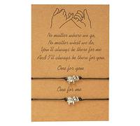 Juego de 2 pulseras de pareja para hombres y mujeres, cuerda ajustable, margaritas, infinito, 8 corazones, pulsera de amistad para mejores amigos, joyería duradera y moderna