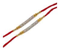 Juego de 2 pulseras Rakhi hechas a mano Rakhi para Brother Multi Design Beads Rakhi Pulsera Multi diseño y colores surtidos
