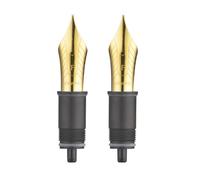 Juego de 2 puntas finas de repuesto para pluma estilográfica número 8, compatible con C2000, V800 y C80, color dorado