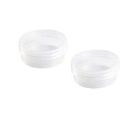 Juego de 2 recipientes vacíos de 100 ml para cosméticos y tarros de crema portátiles para maquillaje y viajes, reutilizables y reciclables, ideales para polvo, purpurina y cuentas