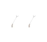 Juego de 2 recolectores de basura plegables de mano de acero inoxidable telescópicos para recolección de basura para exteriores