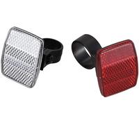 Juego de 2 reflectores para bicicleta, luces delanteras y traseras, kit de reflectores de luz de bicicleta para manillar, barra de sillín, accesorios de bicicleta de montaña, 30,4 mm