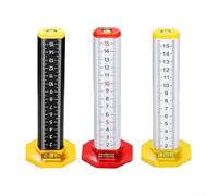 Juego de 2 reglas de altura con base magnética para tareas de medición precisas en construcción y suelos (amarillo y negro)