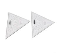 Juego de 2 reglas triangulares de trazado de gráfico marino de 300 mm, juego de navegación acrílica cuadrada para yate, barco, vela, curso de entrenamiento, trazador