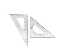 Juego de 2 reglas triangulares transparentes, cuadradas, 30/60 grados y 45/90 grados