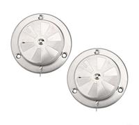 Juego de 2 rejillas de ventilación ajustables de acero inoxidable para parrillas de barbacoa, diseñado para mejorar las condiciones de cocción (9,5 cm)