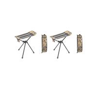 Juego de 2 reposapiés, silla plegable, trípode de 3 patas para viajes, senderismo, camuflaje del desierto