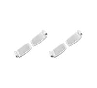 Juego de 2 reposapiés universales para silla de ruedas, accesorios fáciles de instalar, de aluminio, agujero de 0.75 pulgadas