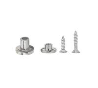 Juego de 2 retenedores de árbol de cuerdas para guitarra eléctrica, cobre, aleación de zinc, árboles de cuerdas de guitarra con tornillos para una guía y reemplazo óptimos de las (Silver)