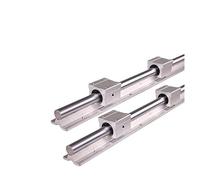 Juego De 2 Rieles Lineales SBR16 300 400 500 600 700 800 900 1000mm 1200mm Uds Guía Lineal + 4 SBR16UU Bloques For Pieza CNC Movimiento de precisión(200mm)