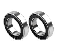 Juego de 2 rodamientos de cubo de rueda delantera para bicicleta, 18 x 30 x 7 mm, acero 6903-18 2RS para bujes DT, negro y plateado