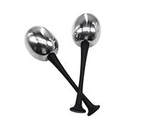 Juego de 2 rodillos faciales de acero para enfriar, calmar e inflamar la belleza, reducir la hinchazón, el envejecimiento del cuidado de la piel, regalo perfecto para mujeres, mango negro