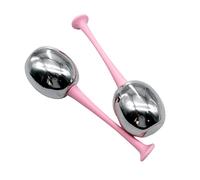 Juego de 2 rodillos faciales de acero para enfriar, calmar e inflamar la belleza, reducir la hinchazón, el envejecimiento del cuidado de la piel, regalo perfecto para mujeres, mango rosa