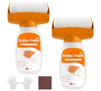 Juego de 2 rodillos para reparación de pared, 2 en 1, color blanco, 500 g, cepillo de rodillo de reparación de pared con pasta de reparación de pared, pintura de pared, rodillo pequeño para dormitorio