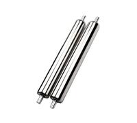 Juego de 2 rodillos transportadores de acero de repuesto para transportador de rodillos y soportes ajustables de 100 a 1000 mm de longitud y 38 mm de diámetro, uso industrial pesado