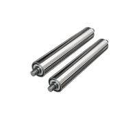 Juego de 2 rodillos transportadores de acero inoxidable de 38 mm, rotación flexible no alimentada, montados en resorte, perfectos para transportar productos de 500 mm de largo