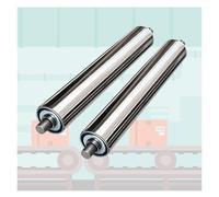 Juego de 2 rodillos transportadores de acero recubierto de zinc, 2,5 cm de diámetro, 600 mm de longitud, repuesto suave para cintas transportadoras y sistemas de soporte de banco de trabajo