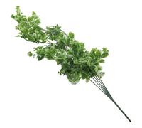 Juego de 2 rosas artificiales colgantes verdes hechas para uso decorativo en interiores y exteriores en paredes y techos con material plástico de aspecto natural (blanco)