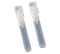 Juego de 2 rotuladores de colores vacíos recargables acrílicos, punta plana de 8 mm, para pintar sobre papel, madera, cerámica, metal, arte profesional