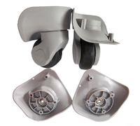 Juego de 2 ruedas de repuesto para maleta giratoria con rotación giratoria, plástico ABS, larga vida útil y compatibilidad (C)