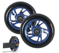 Juego de 2 Ruedas para Scooter Stunt 100mm, Rodamientos ABEC-11, Llantas de Aluminio y Dureza 88A, Compatible con la Mayoría de Patinetes Acrobáticos y de Kick - Ideal para Razor, Apollo y Más