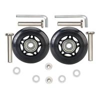 Juego de 2 Ruedas Repuestos para Maletas de Equipaje 68 * 24mm con 35/40mm Ejes, 8mm Rodamientos de Reparación
