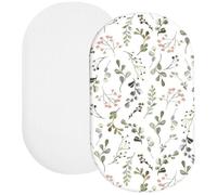 Juego de 2 sábanas bajeras para cochecito de bebé, 82 x 42 cm, funda de colchón, nido de bebé, sábana bajera ajustable para recién nacidos, moisés y moisés, protector de colchón para parque infantil