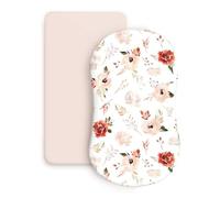 Juego de 2 sábanas bajeras para cuna, cesta de bebé, funda cambiadora, alfombrilla de pañal, protectores de cama para cuna