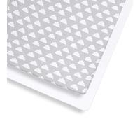 Juego de 2 sábanas bajeras para Cuna y Cuna, 140 x 70 cm, diseño Cloud Nine, Ligera, Transpirable y Lujosa, Hecha para durar y diseñada para Adaptarse a Camas de Cuna y Cuna