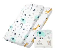 Juego de 2 sábanas de algodón orgánico para cuna de 120 x 60 cm, compatibles con sábanas de cuna Next to me, Snuzpod y todas las cunas de noche, minicunas de hasta 120 x 60 cm, paquete de 2 sábanas