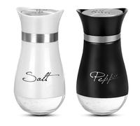 Juego de 2 Salero y Pimentero, Saleros y Pimenteros de Cocina Modernos en Vidrio y Acero Inoxidable para Cocinas Restaurantes y Barbacoas