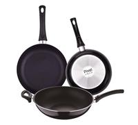 Juego de 2 Sartenes Ø20Ø24cm + Wok de Ø30cm en aluminio prensado y antiadherente PIXEL Chef Sauce