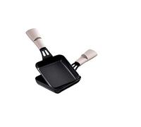Juego de 2 sartenes raclette rectangulares mango Mineral