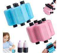 Juego de 2 sellos de rodillo de matemáticas 4 en 1 | Herramienta de práctica de división de multiplicación de suma y resta | Sello de enseñanza digital aleatorio para niños en el aula y el aprendizaje