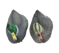 Juego de 2 señuelos flotantes de polietileno para estanques de jardín, diseñados con características realistas para atraer la vida silvestre y embellecer los espacios al aire libre