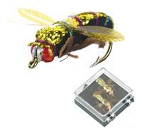 Juego de 2 señuelos para moscas de trucha, diseñados para una atracción realista de insectos en agua dulce y para pesca en agua salada (9-2d)