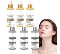 Juego de 2 sérum exfoliante Black & White Rice Peel Shot Glow Duo para exfoliar y minimizar los poros, hidratar la cara y el cuerpo para todos los tipos de piel (6 unidades)