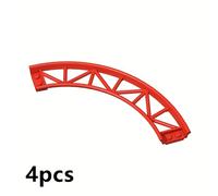 Juego de 2 sets/4 piezas de bloques de construcción de con vía de , , , pendiente, eje, bordes, vía y curva, juguete de compatible con 25061, 26559, 26560