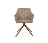 Juego de 2 sillas beige de tela bouclette l60 cm - ray 60 cm