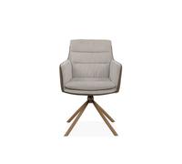 Juego de 2 sillas beige y decoración de madera l63 cm - logan 63 cm