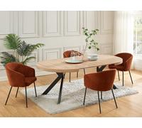 Juego de 2 sillas con brazos de tela y metal - Terracota - MORONI de Pascal MORABITO