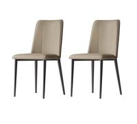 Juego de 2 sillas de Comedor Elegantes: Sillas auxiliares tapizadas en Piel sintética (PU) con Asiento cómodo y Acolchado, Ideales para la Cocina o el área de Comedor