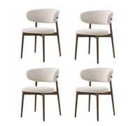 Juego de 2 sillas de comedor modernas de madera maciza de mediados de siglo para cocina y comedor, asientos elegantes, duraderos y cómodos para decoración del hogar