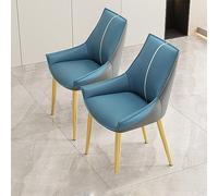 Juego de 2 sillas de comedor tapizadas modernas con reposabrazos, sillas auxiliares de cocina y comedor, sillas de ocio para dormitorio y sala de maquillaje, diseño resistente con patas